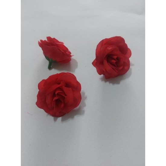 Головка розы 4,5 см цв. красный, цена за 1 шт